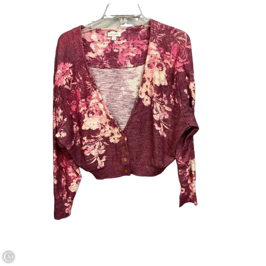Cardigan By Pilcro In Floral Print, Size: S