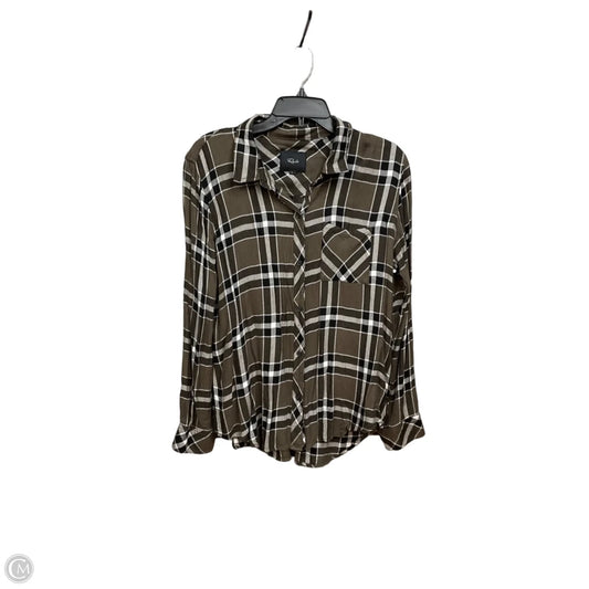 Top Long Sleeve By Rails In Green, Size: L