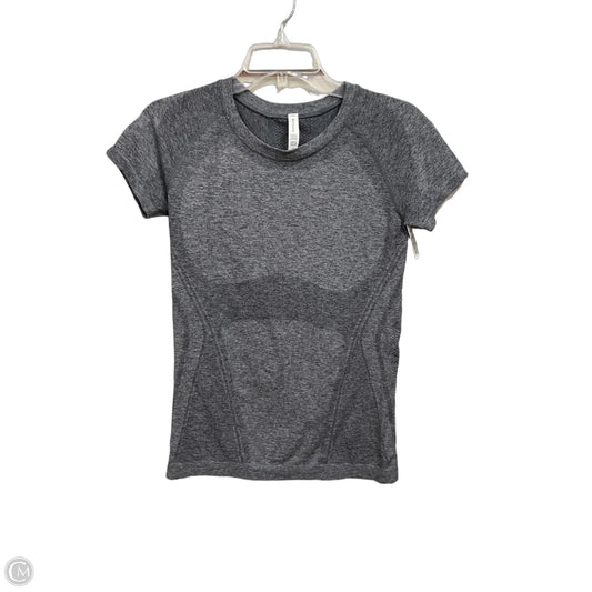 Athletic Top Short Sleeve By Athleta In Grey, Size: S