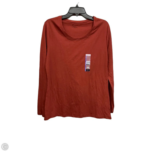 Top Long Sleeve Basic By No Boundaries In Maroon, Size: Xxl