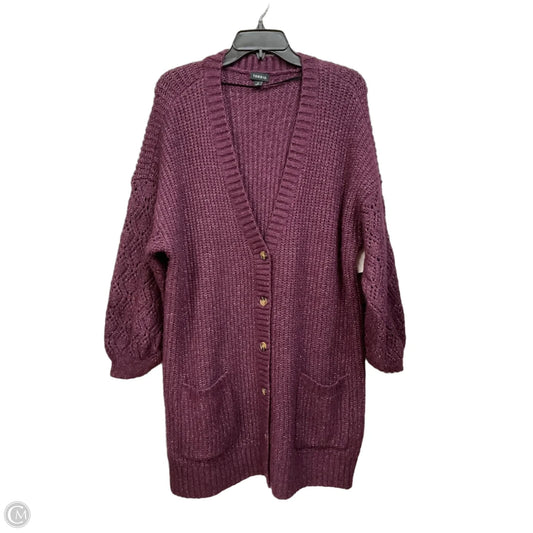Cardigan By Torrid In Maroon, Size: 2x