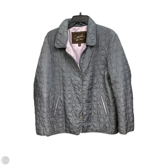 Coat Designer By Coach In Grey, Size: Xl