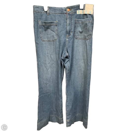 Jeans Wide Leg By Lc Lauren Conrad In Blue Denim, Size: 14