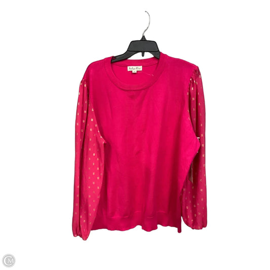 Top Long Sleeve By Indigo Rose In Pink, Size: 2x