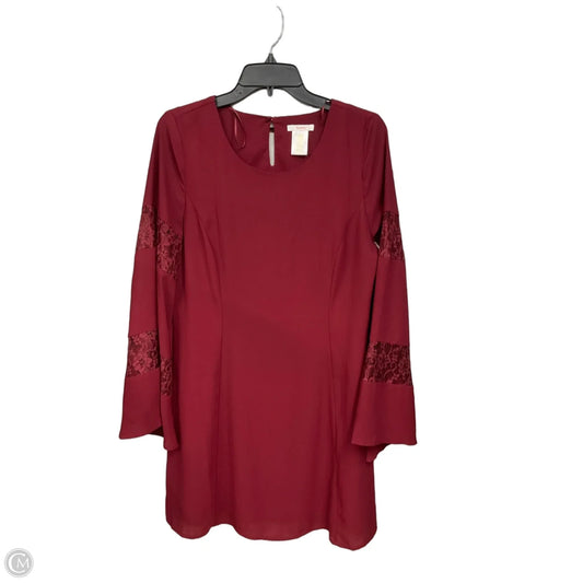 Dress Party Midi By Esley In Maroon, Size: L