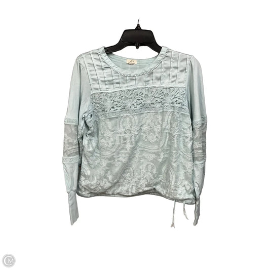 Top Long Sleeve By Tiny In Blue, Size: M