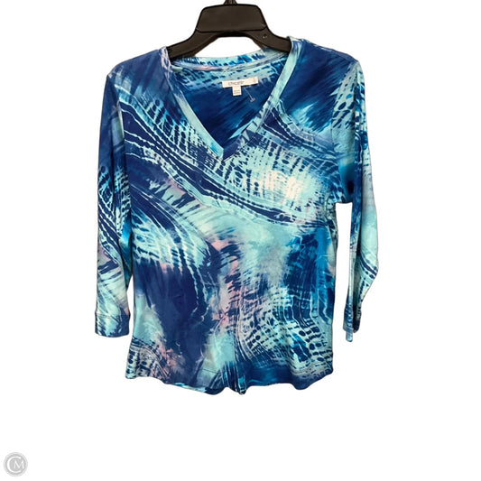 Top Long Sleeve By Chicos In Tie Dye Print, Size: M