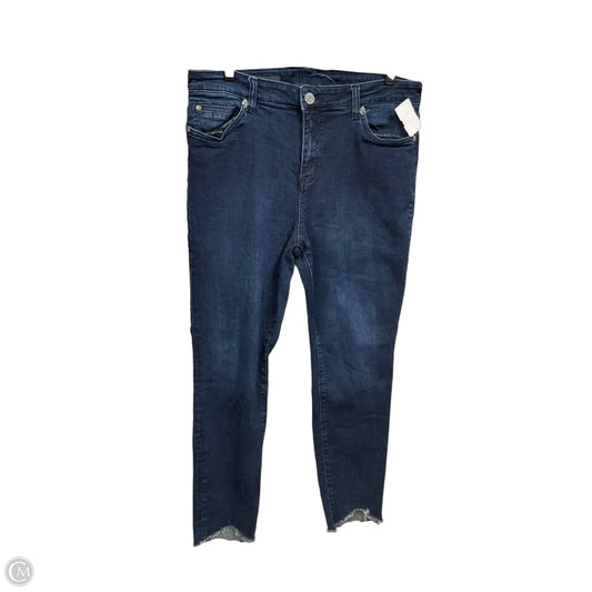 Jeans Cropped By Kut In Blue Denim, Size: 14