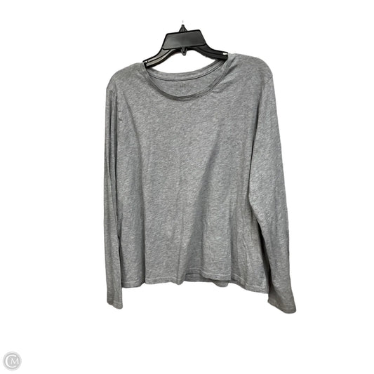 Top Long Sleeve Basic By Time And Tru In Grey, Size: Xl
