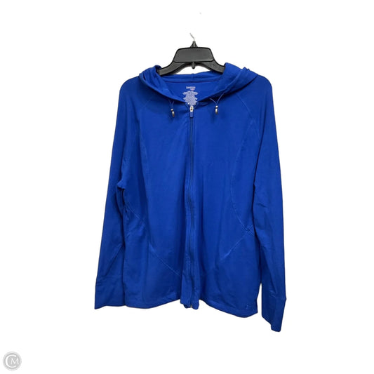Athletic Jacket By Danskin In Blue, Size: 2x