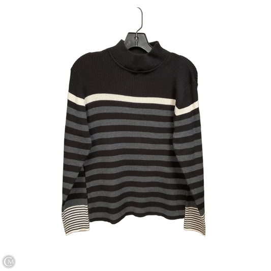 Top Long Sleeve By Jennifer Moore In Striped Pattern, Size: Xl