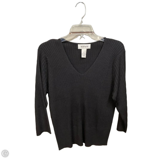 Top 3/4 Sleeve Basic By Alfani In Black, Size: Xl