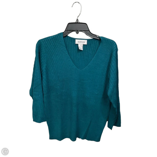 Top 3/4 Sleeve Basic By Alfani In Green, Size: Xl