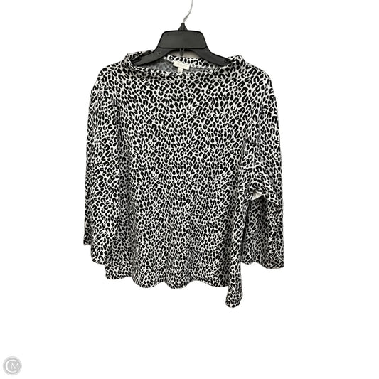 Top 3/4 Sleeve By Talbots In Animal Print, Size: Xl