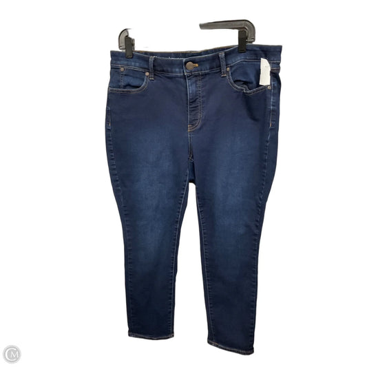 Jeans Straight By Talbots In Blue Denim, Size: 16