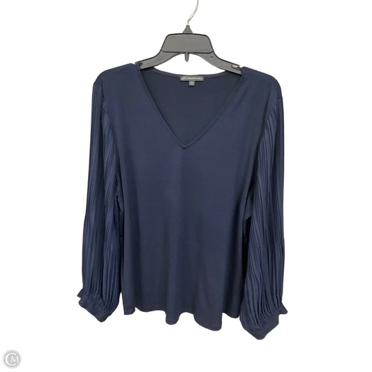 Top Long Sleeve By Adrianna Papell In Blue, Size: Xl