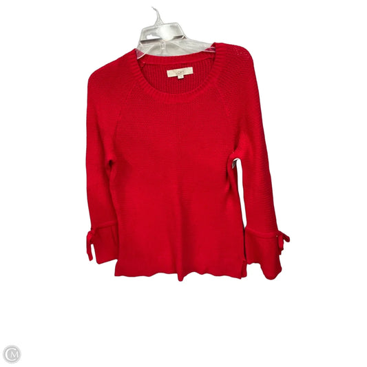 Sweater By Loft In Red, Size: L