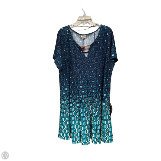 Dress Casual Midi By Avenue In Blue, Size: 3x