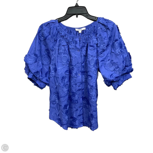 Top Short Sleeve By Chicos In Blue, Size: S