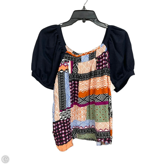 Top Short Sleeve By Maeve In Multi-colored, Size: M