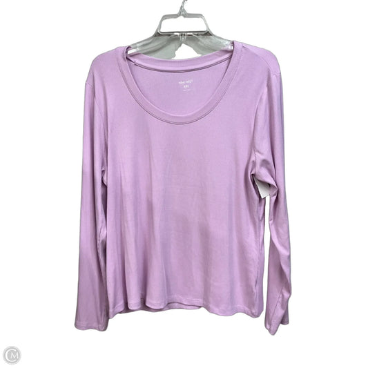 Top Long Sleeve Basic By Nine West In Purple, Size: Xxl