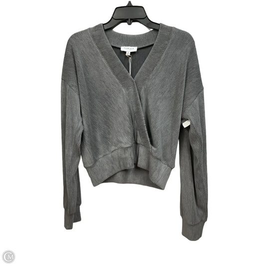 Top Long Sleeve By Gilli In Grey, Size: S