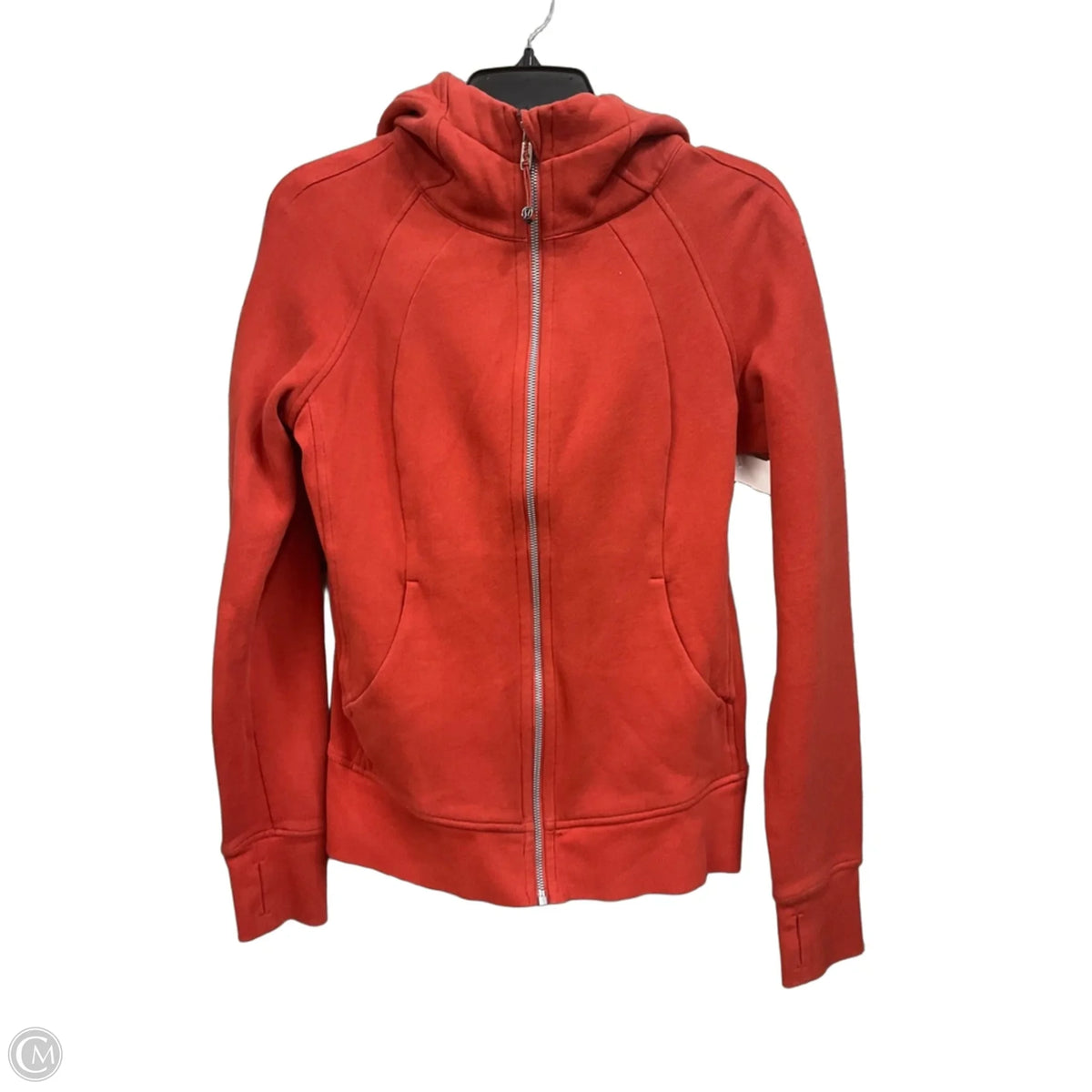 Athletic Jacket By Lululemon In Orange, Size: M