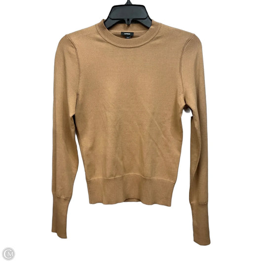 Top Long Sleeve Basic By Express In Tan, Size: Xs