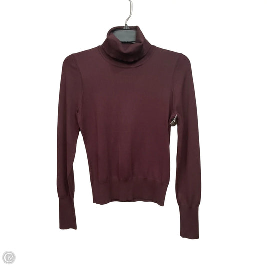 Top Long Sleeve Basic By Express In Maroon, Size: Xs