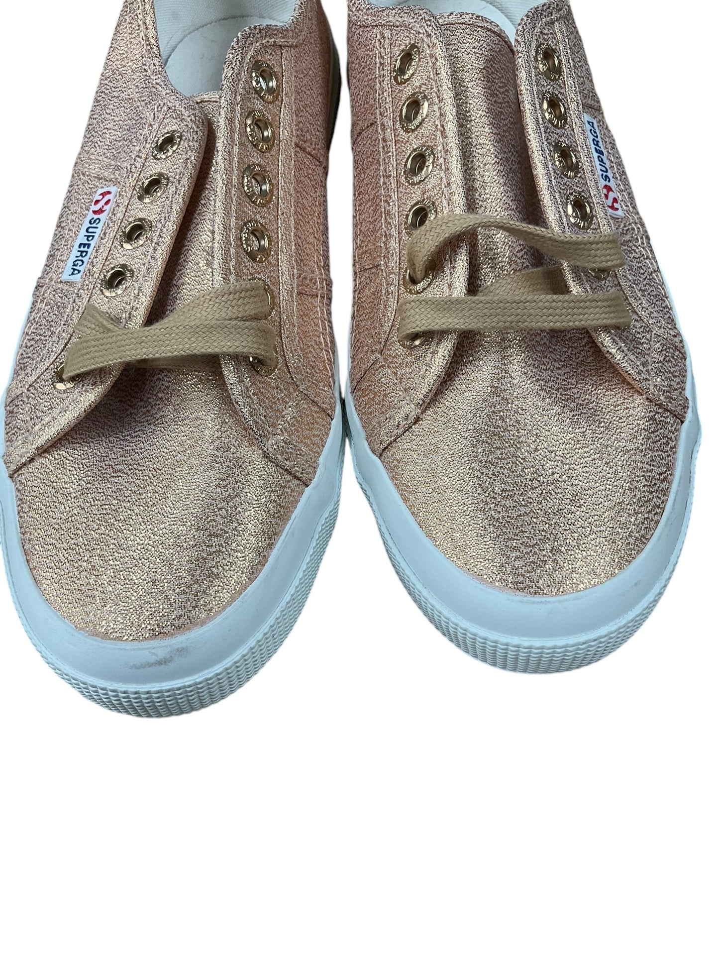 Shoes Sneakers By Superga In Gold, Size: 8.5