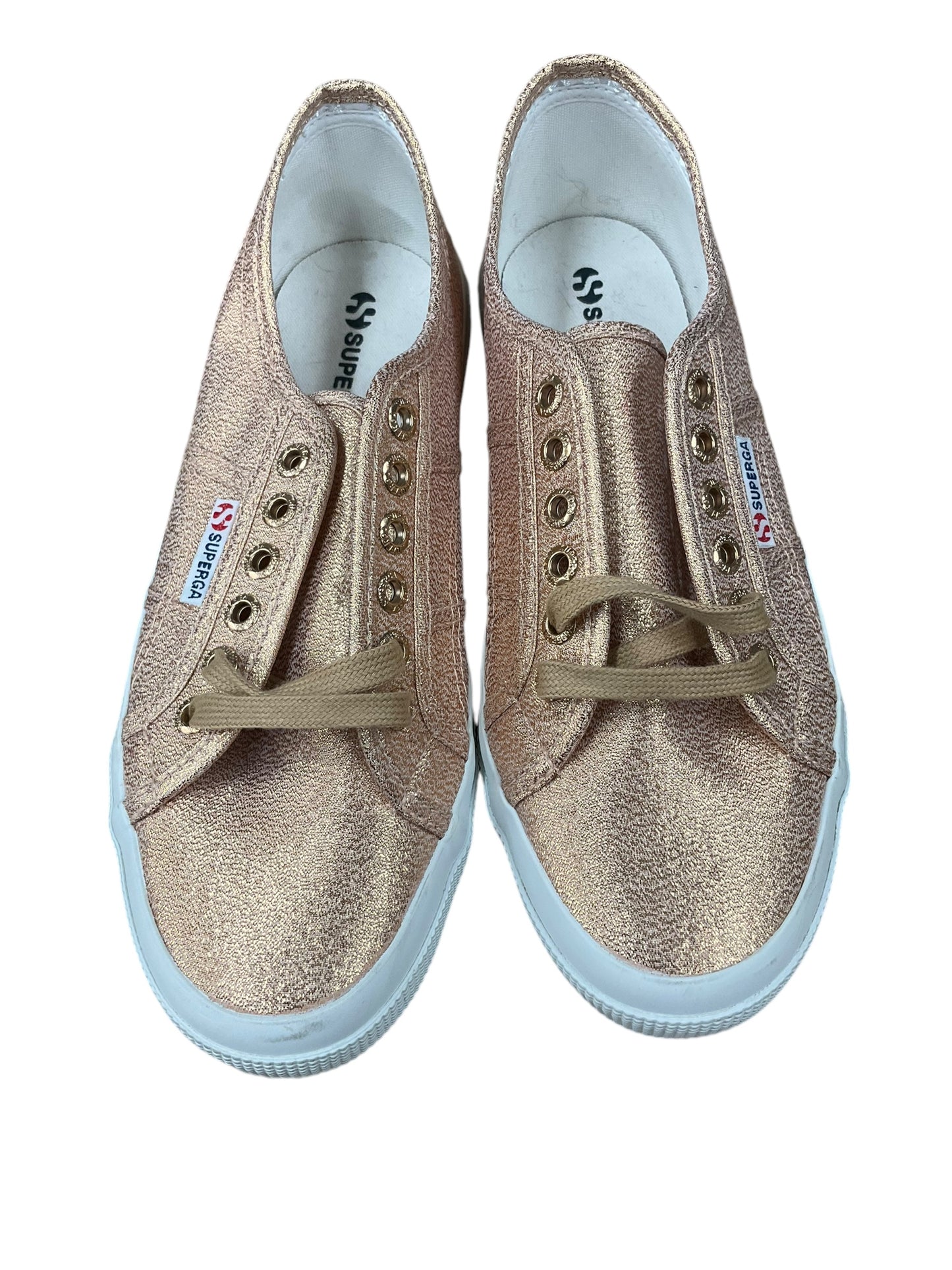 Shoes Sneakers By Superga In Gold, Size: 8.5