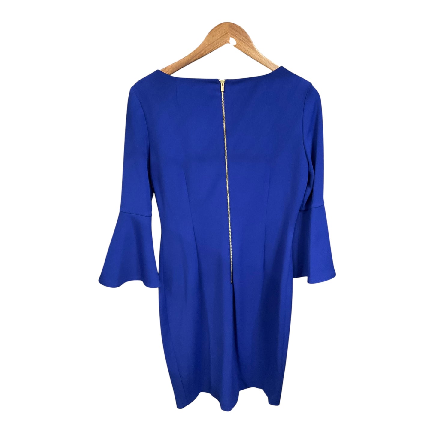 Dress Casual Midi By Calvin Klein In Blue, Size: L