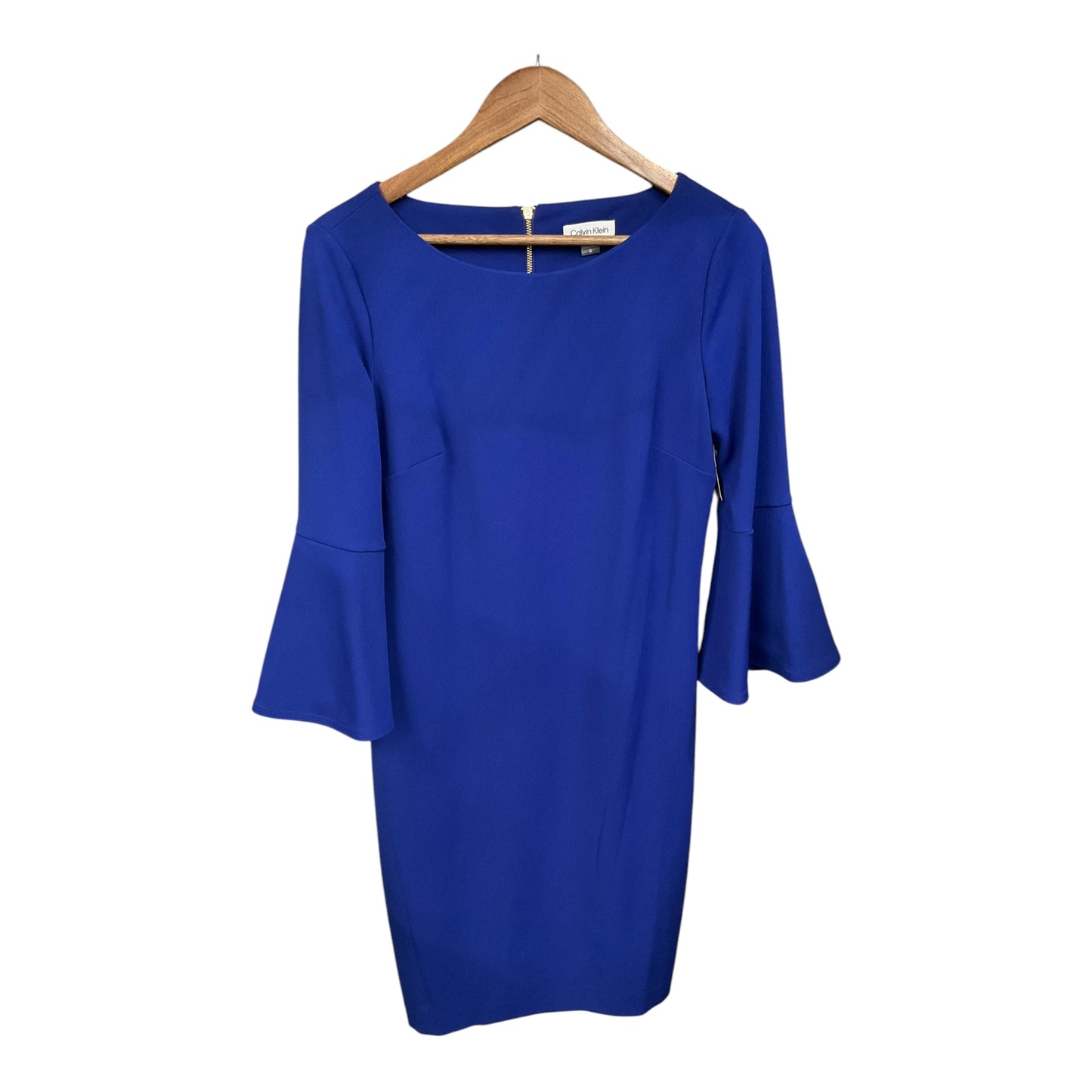 Dress Casual Midi By Calvin Klein In Blue, Size: L