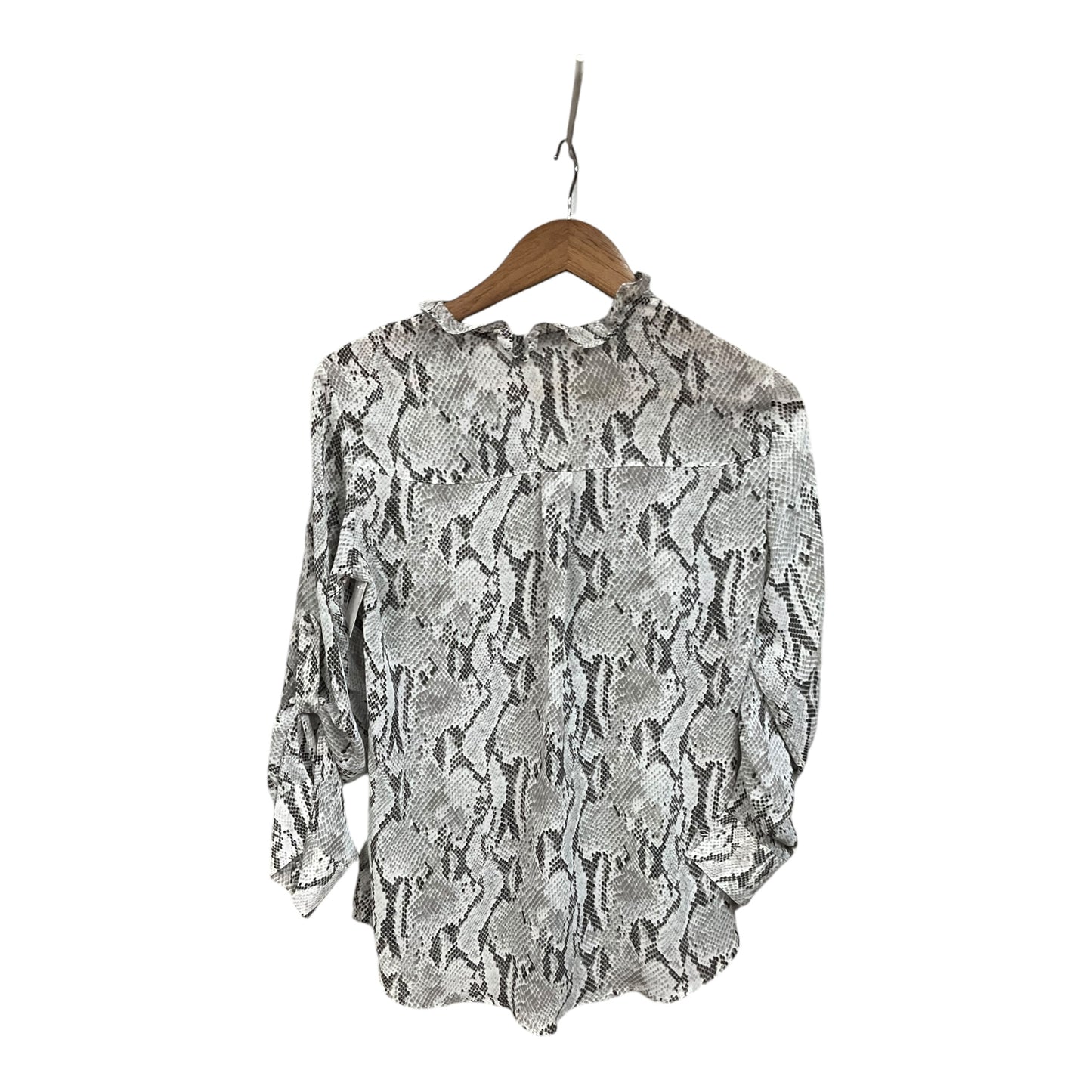 Blouse Long Sleeve By Express In Animal Print, Size: S