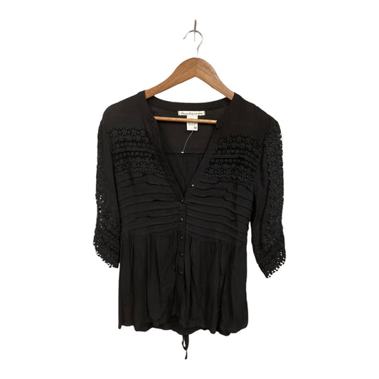 Top 3/4 Sleeve By Clothes Mentor In Black, Size: M