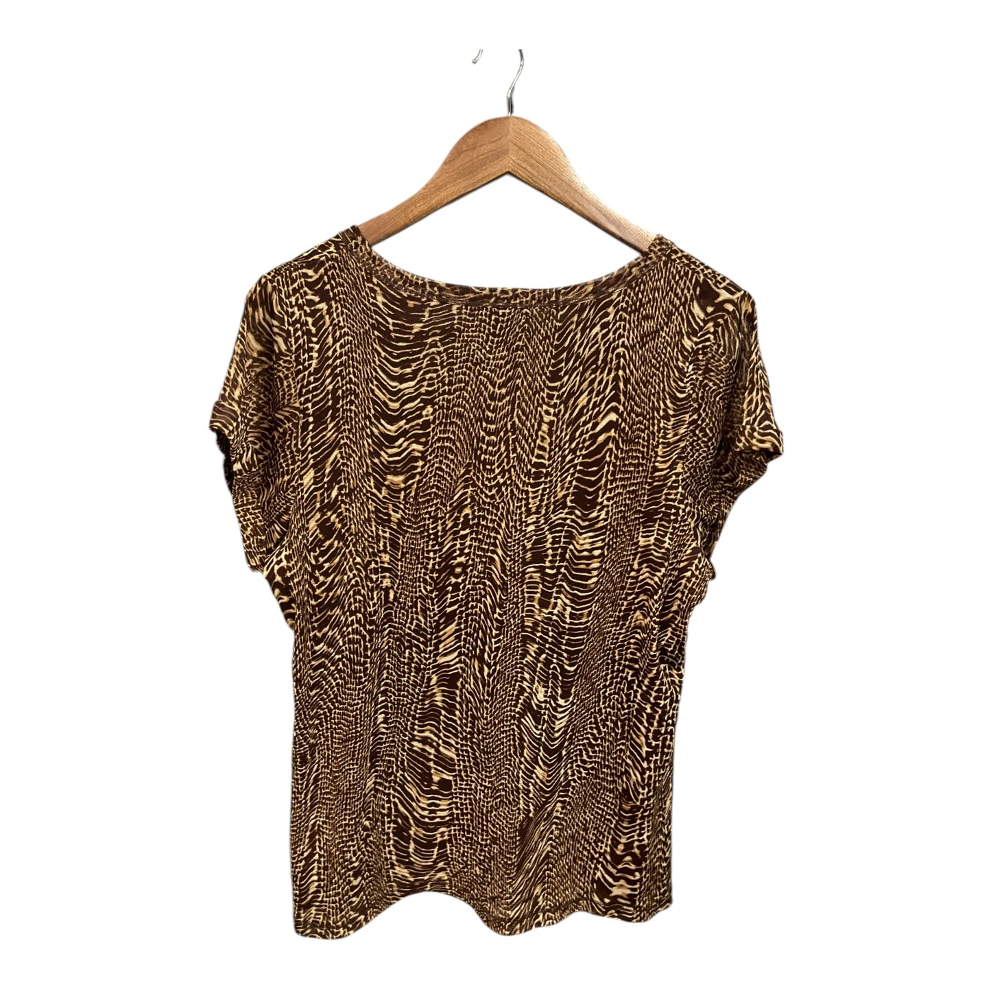 Top Short Sleeve By Liz Claiborne In Animal Print, Size: 1x