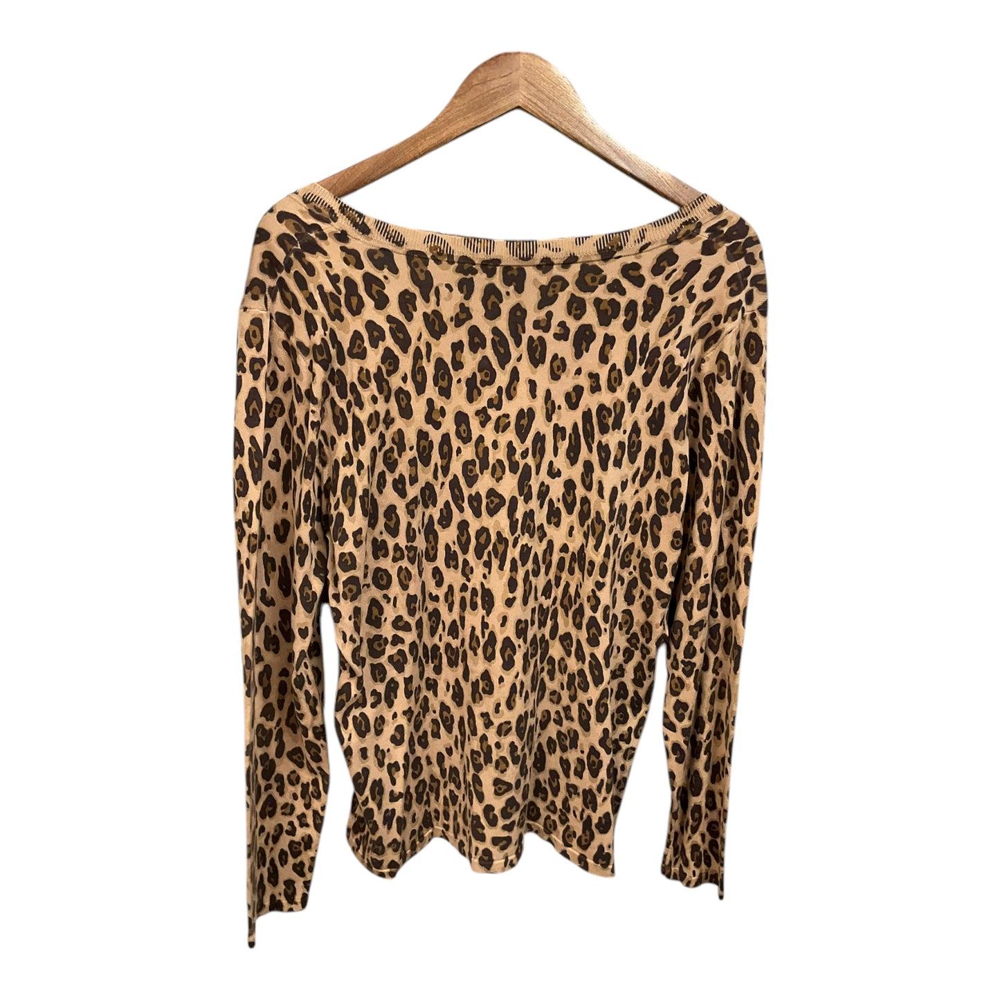 Top Long Sleeve By Josephine Chaus In Animal Print, Size: Xl