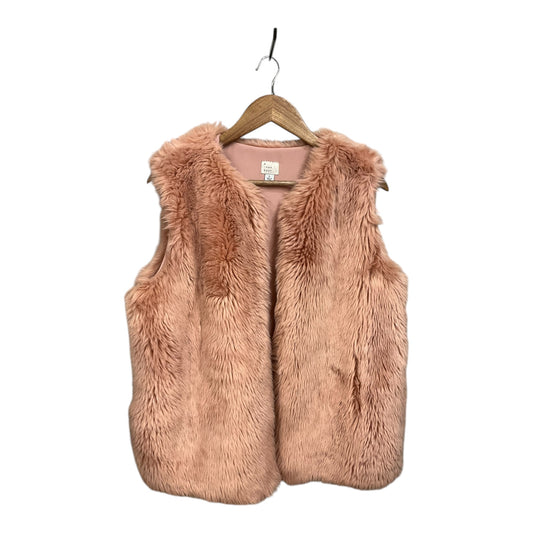 Vest Faux Fur & Sherpa By A New Day In Pink, Size: L