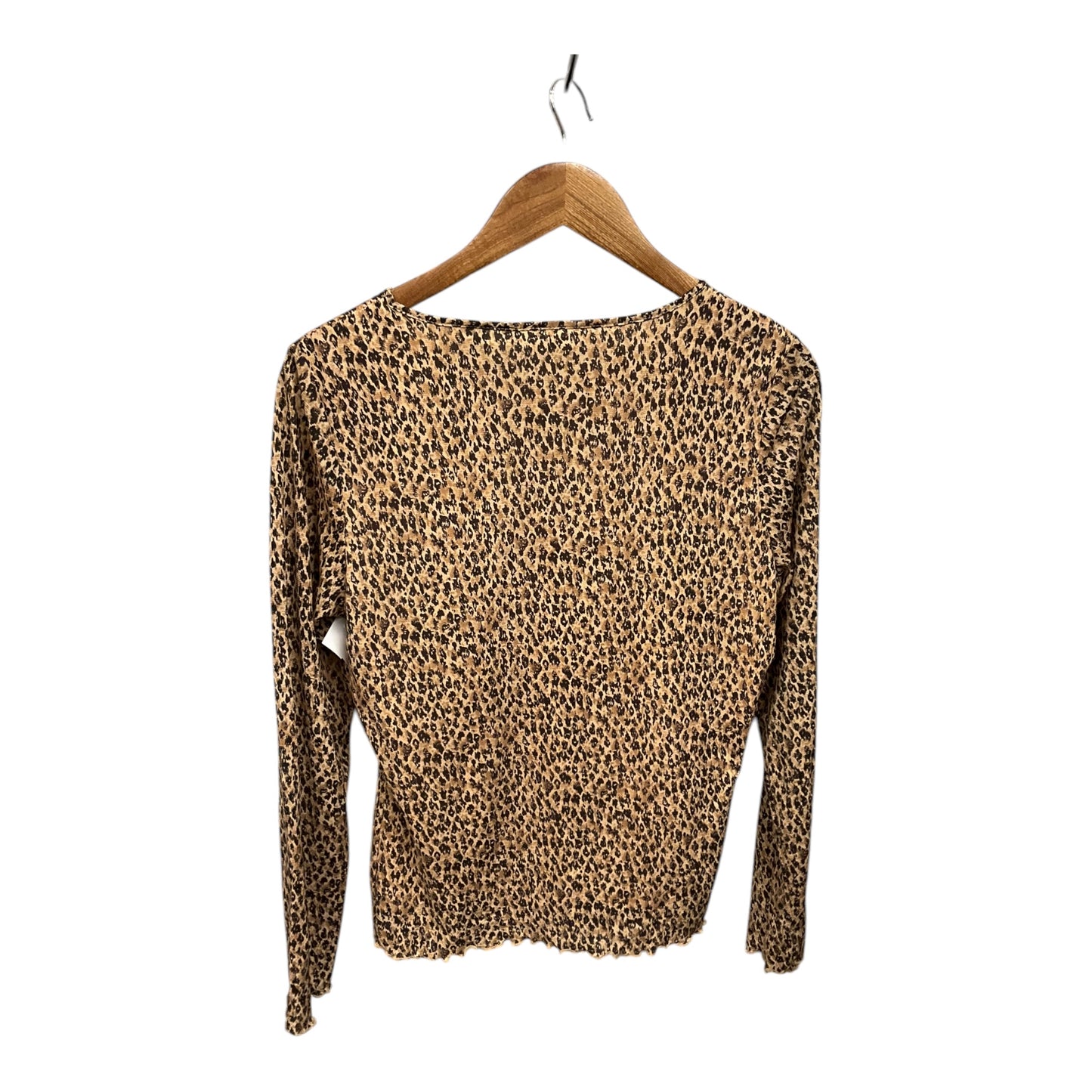 Top Long Sleeve By Liz Claiborne In Animal Print, Size: L