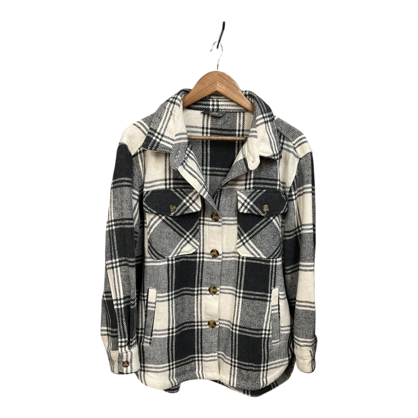 Jacket Shirt By Clothes Mentor In Plaid Pattern, Size: M