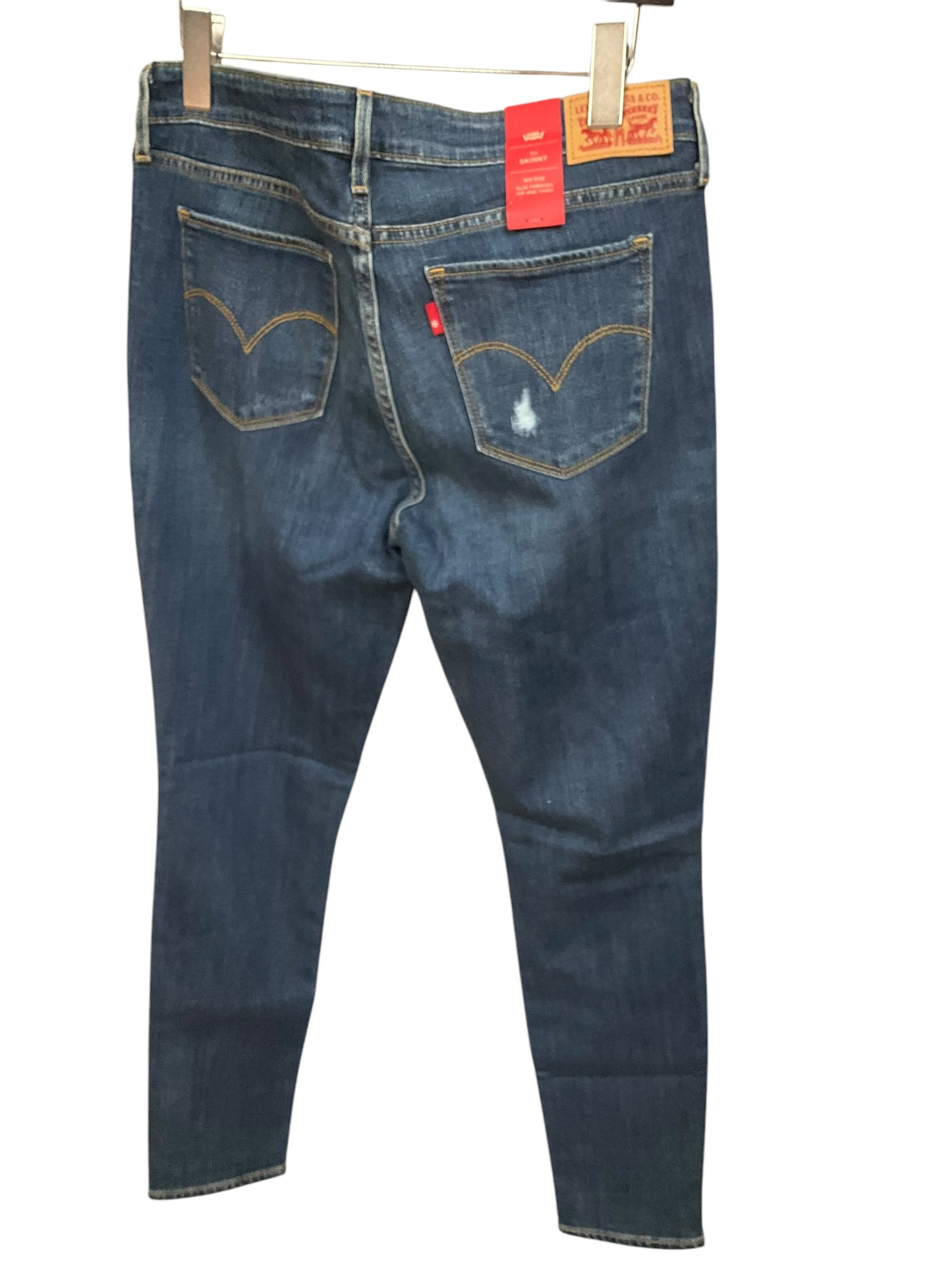 Jeans Skinny By Levis In Blue Denim, Size: 12