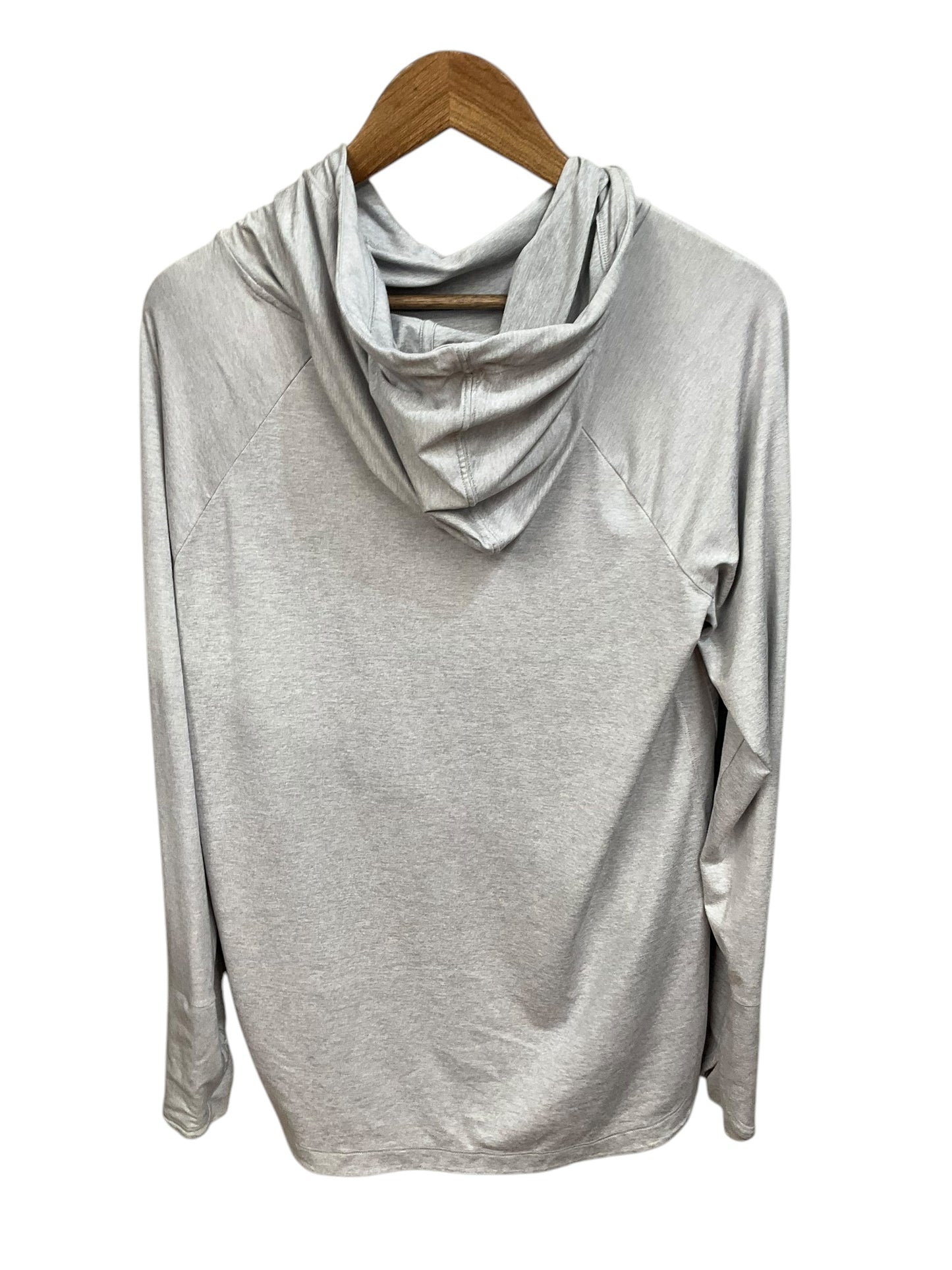 Athletic Top Long Sleeve Hoodie By Athleta In Grey, Size: L