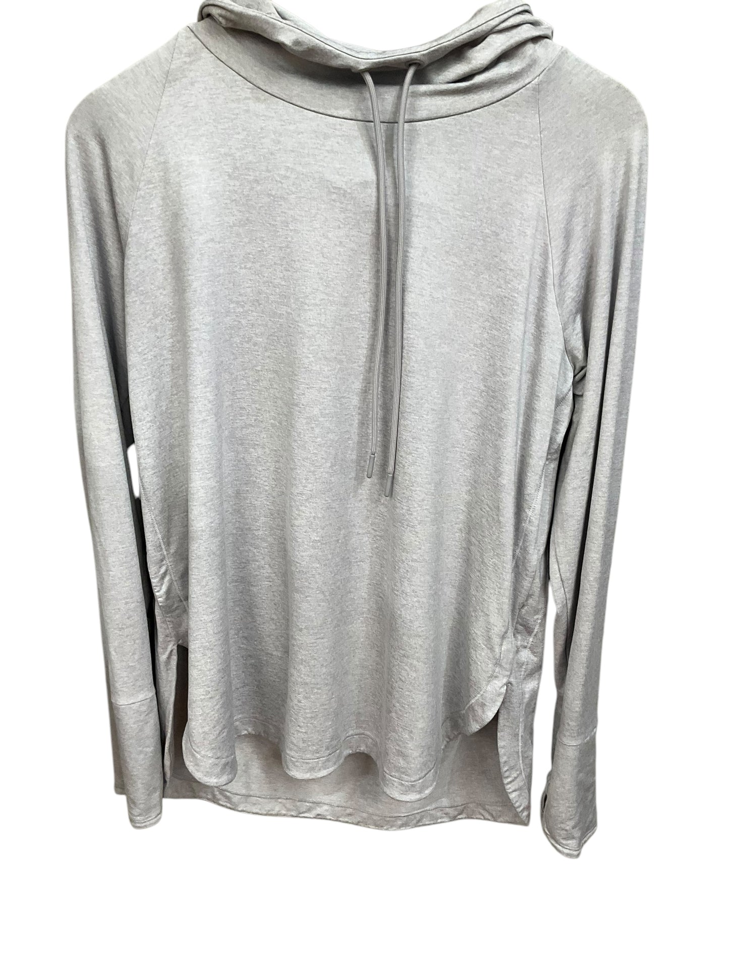 Athletic Top Long Sleeve Hoodie By Athleta In Grey, Size: L