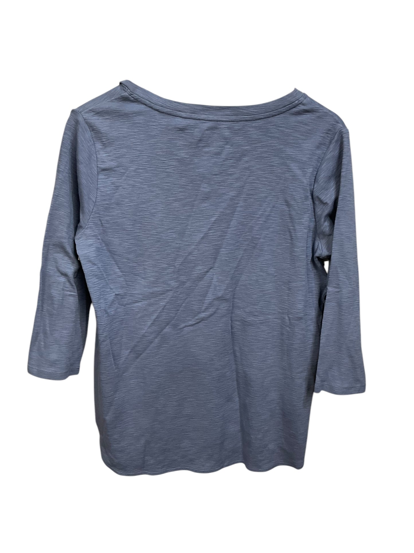 Top 3/4 Sleeve By Kirkland In Blue, Size: M