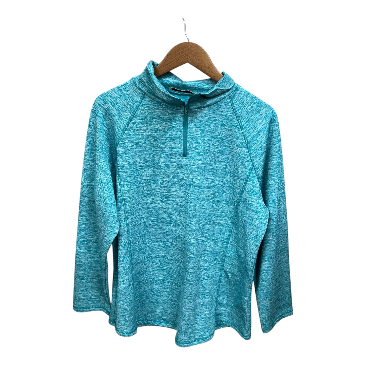 Athletic Top Long Sleeve Collar By Clothes Mentor In Teal, Size: 2x