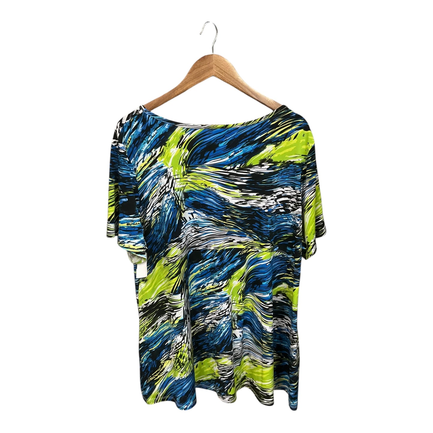 Top Short Sleeve By Avenue In Multi-colored, Size: 3x