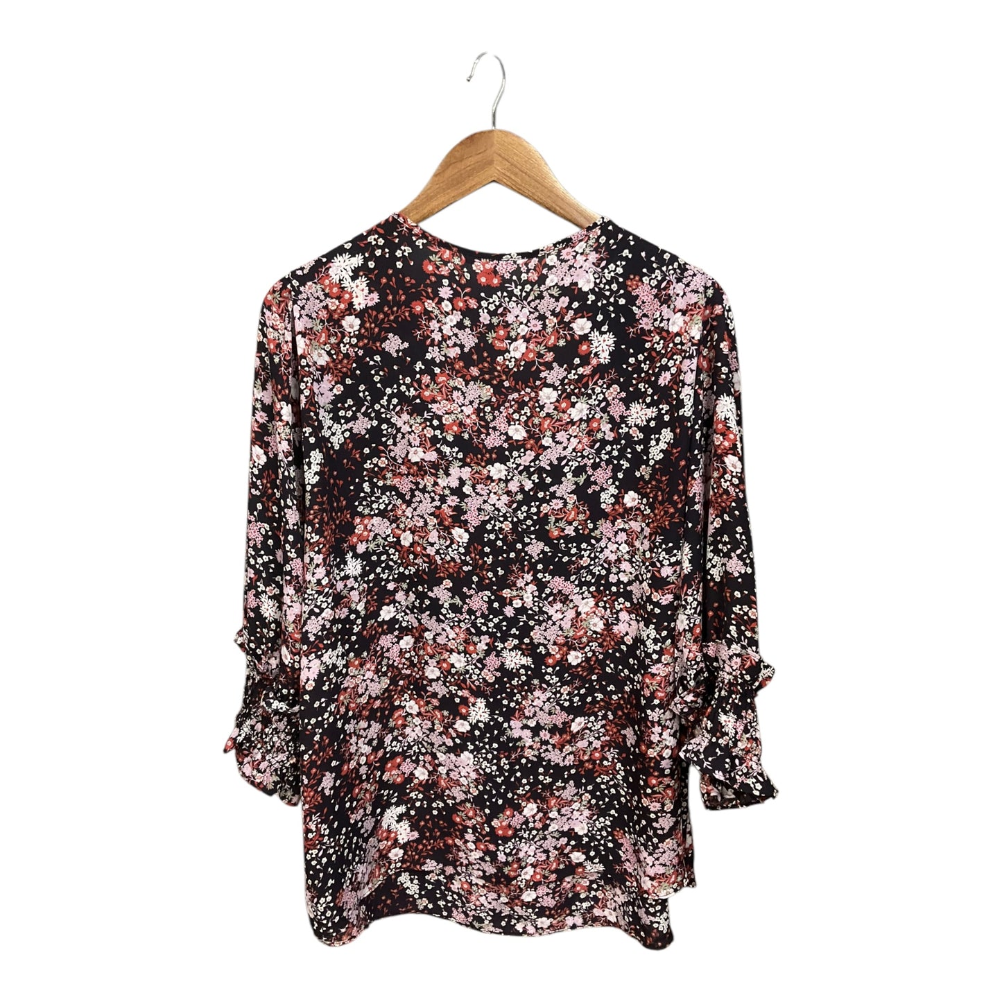 Blouse 3/4 Sleeve By Clothes Mentor In Floral Print, Size: 3x