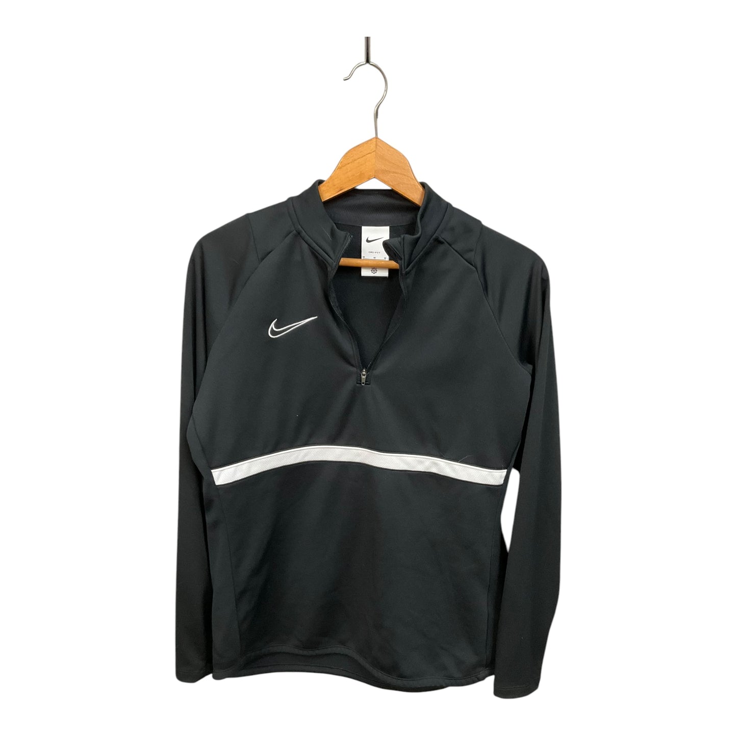 Athletic Top Long Sleeve Crewneck By Nike Apparel In Black, Size: M