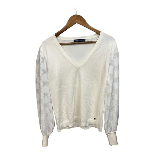 Top Long Sleeve By Tommy Hilfiger In White, Size: L