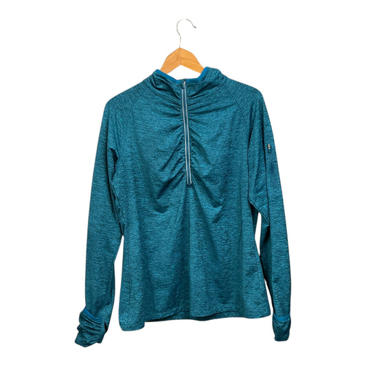 Athletic Top Long Sleeve Crewneck By Kirkland In Teal, Size: Xl